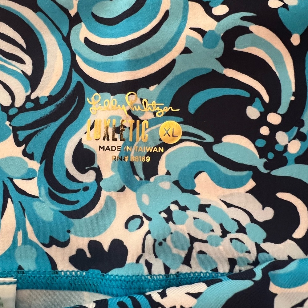Lilly Pulitzer UPF 50+ Luxletic 8" South Beach High Rise Bike Short M Mermazing - Picture 3 of 8